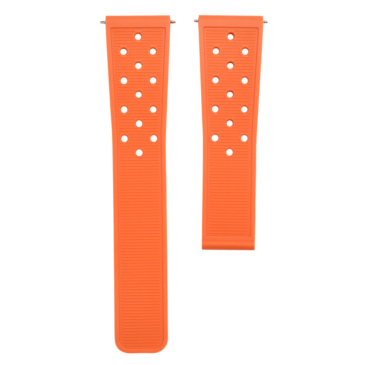 22MM RUBBER BAND STRAP FOR TAG HEUER CARRERA AQUARACER MONACO F1 PERFORAT ORANGE
