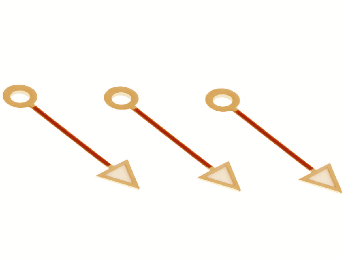 3 GMT WATCH HAND FOR ROLEX 1670 1675 16750 16753 16758 GOLD COLOR