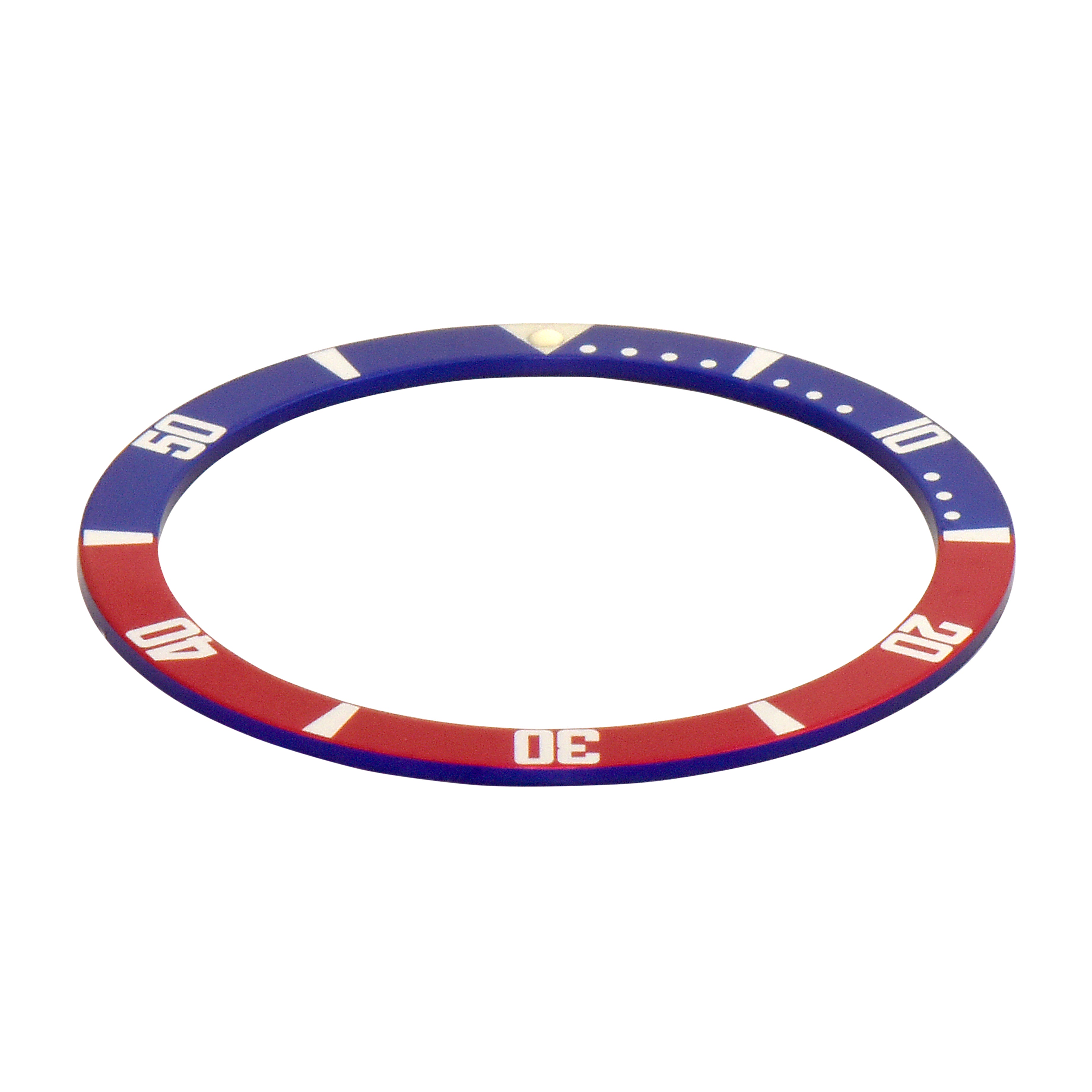 REPLACEMENT BEZEL INSERT BLUE/RED FOR WATCH 38MM X 31.50MM