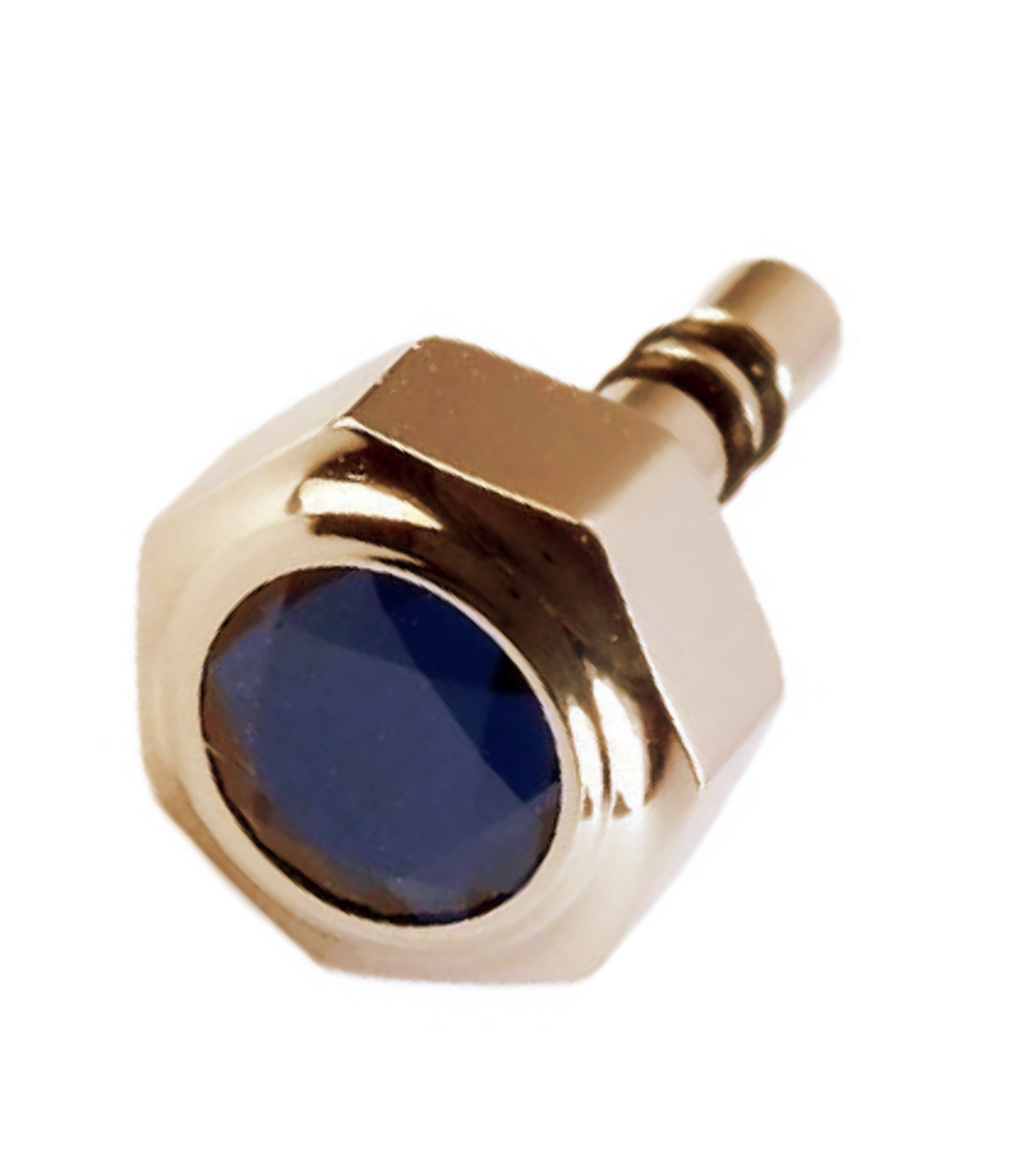 6.8MM WATCH CROWN FOR CARTIER CALIBRE SANTOS SAPPHIRE STONE ROSE GOLD