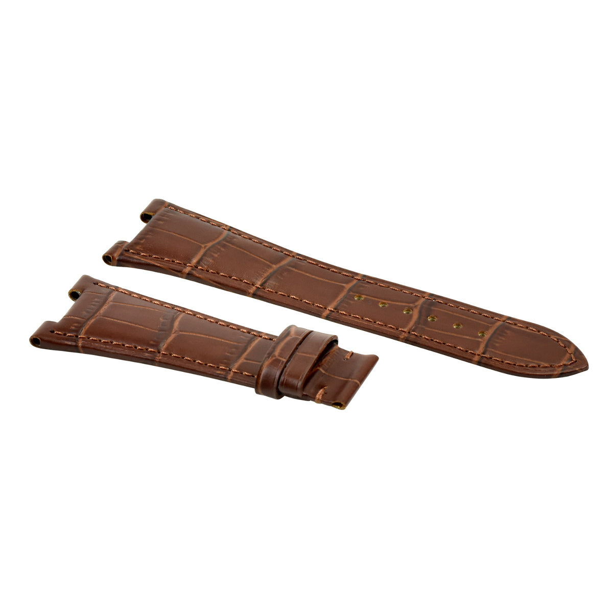 25X18MM Leather Watch Band Strap for Patek Phillipe Nautilus 5711/5712G Brown