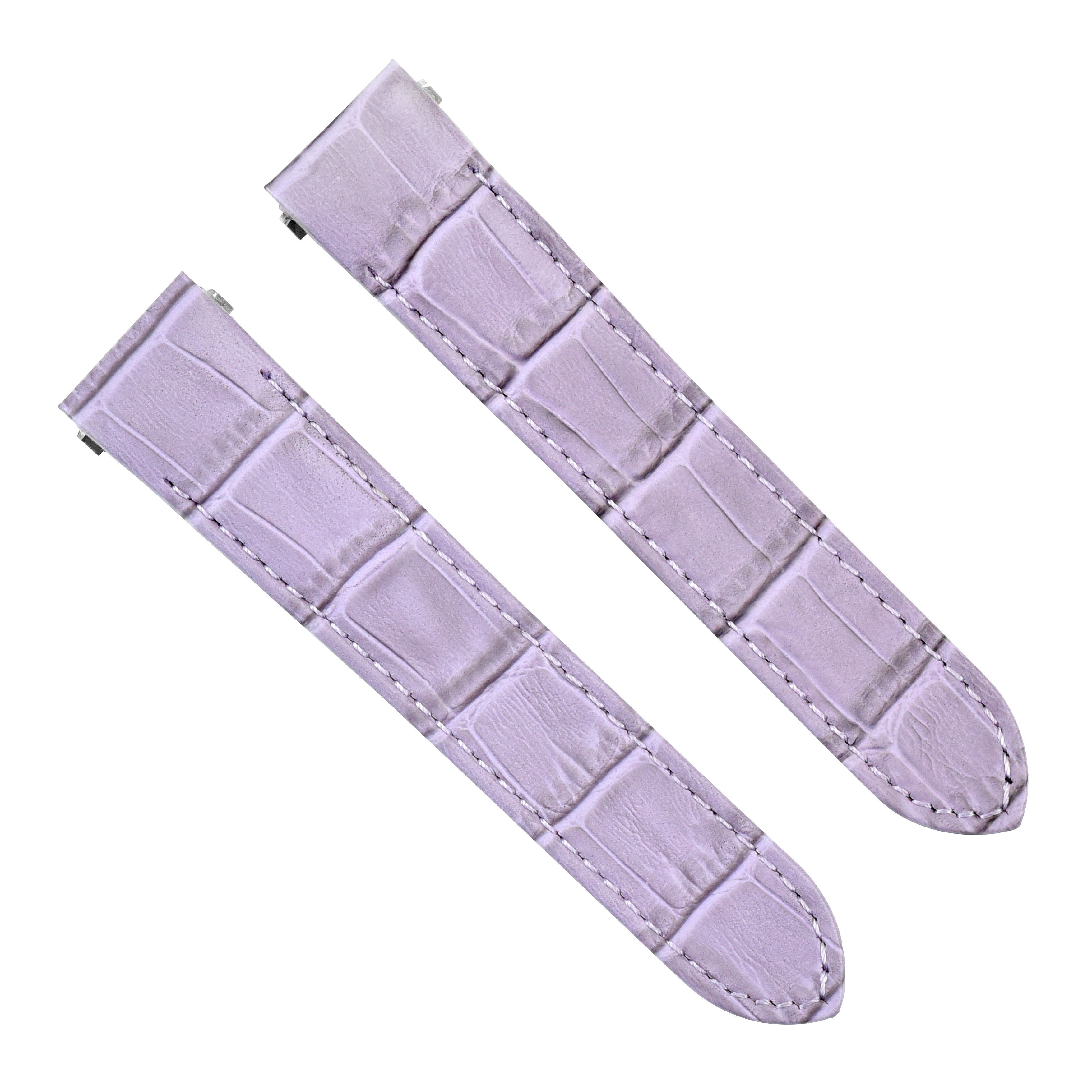19MM LEATHER WATCH STRAP BAND FOR CARTIER ROADSTER 2510 2524 3312 RELEASE PURPLE
