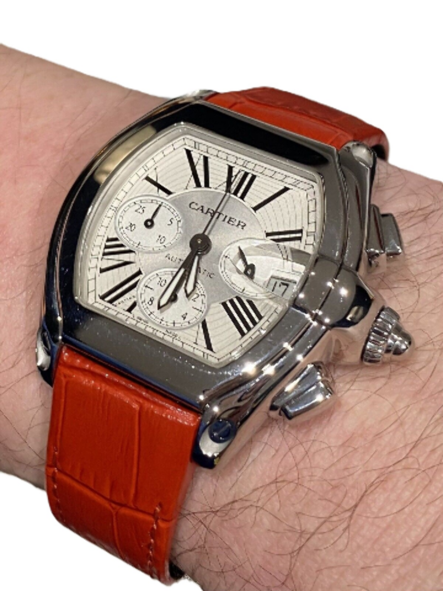 20MM LEATHER WATCH STRAP BAND FOR CARTIER ROADSTER QUICK RELEASE 2618 2619 RED