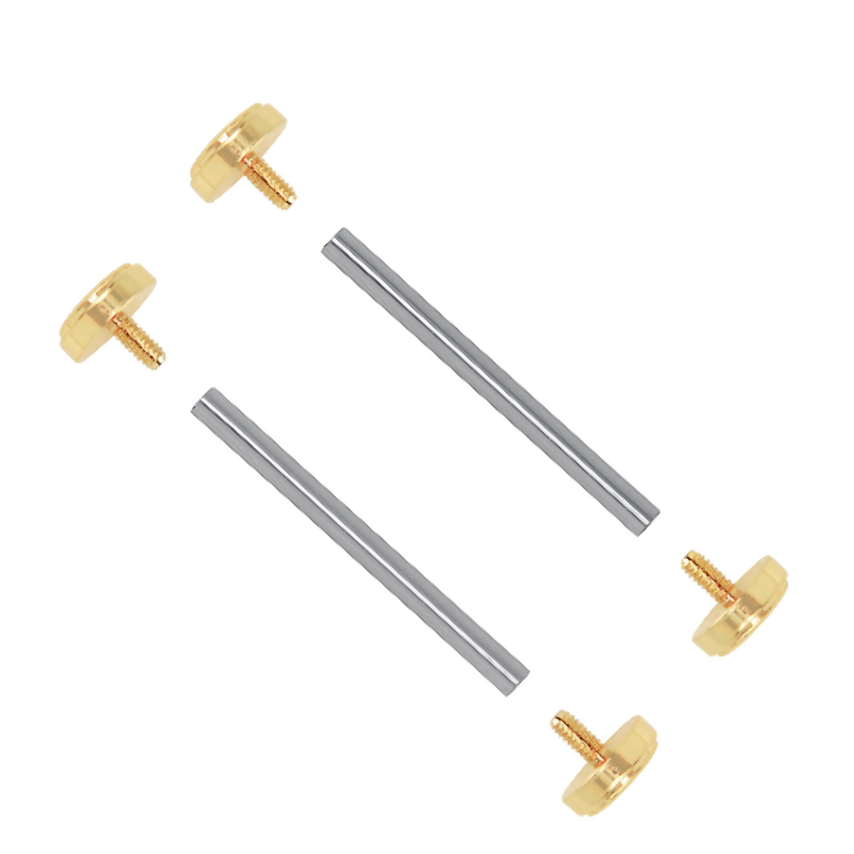 22MM-24MM REPLACEMENT WATCH TUBES & SCREWS FOR VERSACE V-RACE VC23C80D, Gold, view 2