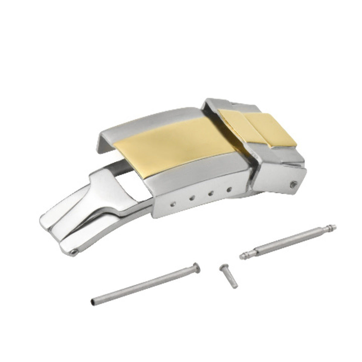 16MM BUCKLE CLASP FOR ROLEX DAYTONA DJ GMTWATCH LEATHER BAND STRAP TWO TONE