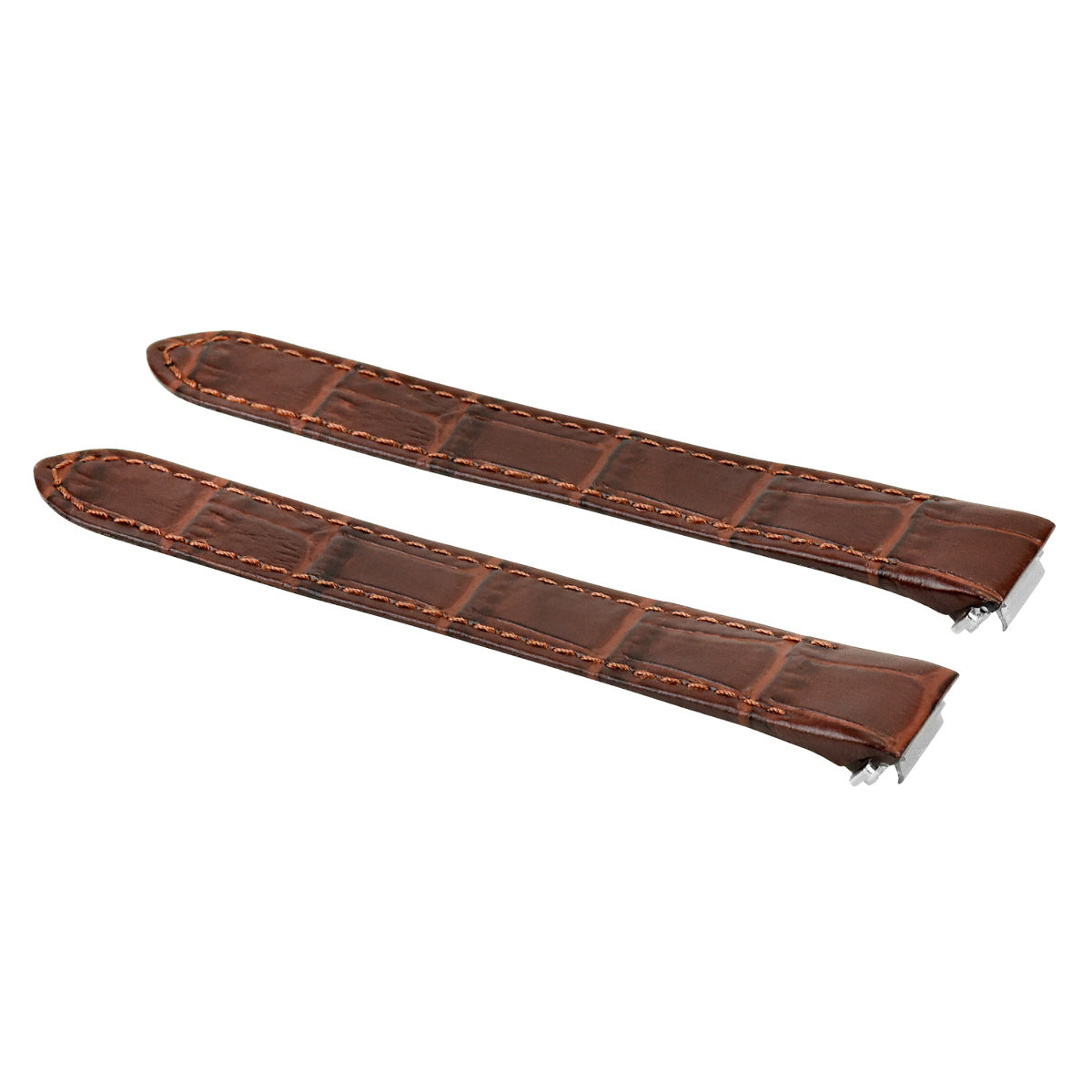 15MM LEATHER WATCH STRAP BAND FOR LADY CARTIER ROADSTER 2675 2723 QUICK REL BROWN