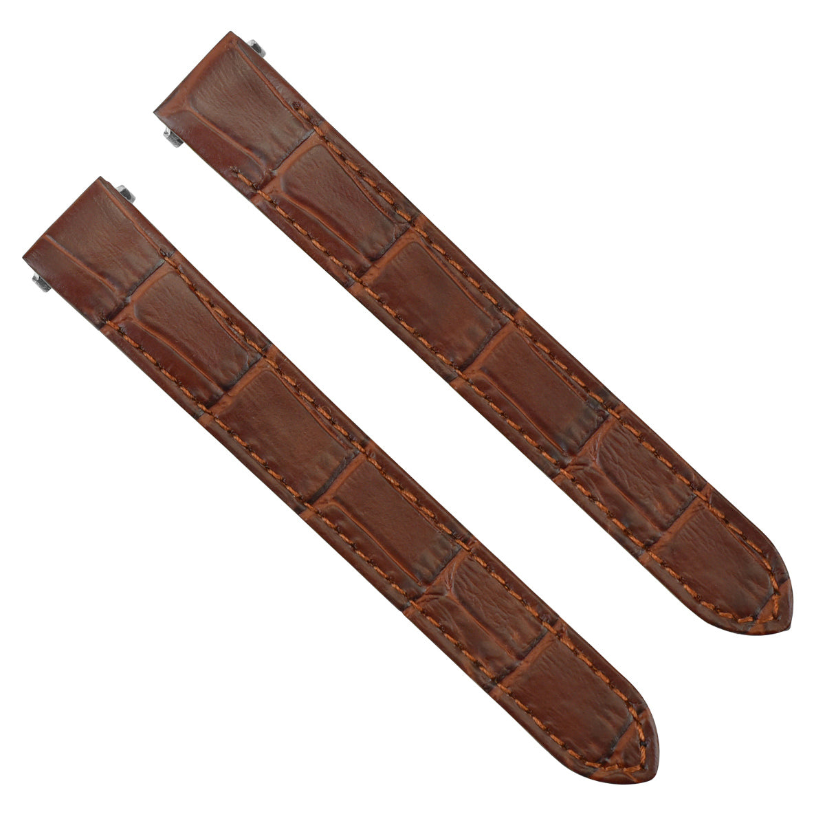 15MM LEATHER WATCH STRAP BAND FOR LADY CARTIER ROADSTER 2675 2723 QUICK REL BROWN