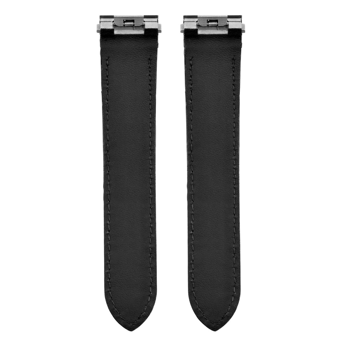 19MM LEATHER WATCH STRAP BAND FOR CARTIER ROADSTER 2510 2524 3312 RELEASE BLACK