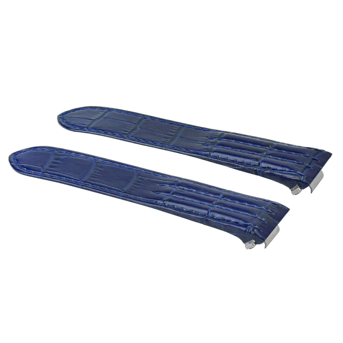 20MM LEATHER STRAP BAND FOR CARTIER ROADSTER XL CHRONO 3405 QUICK RELEASE BLUE