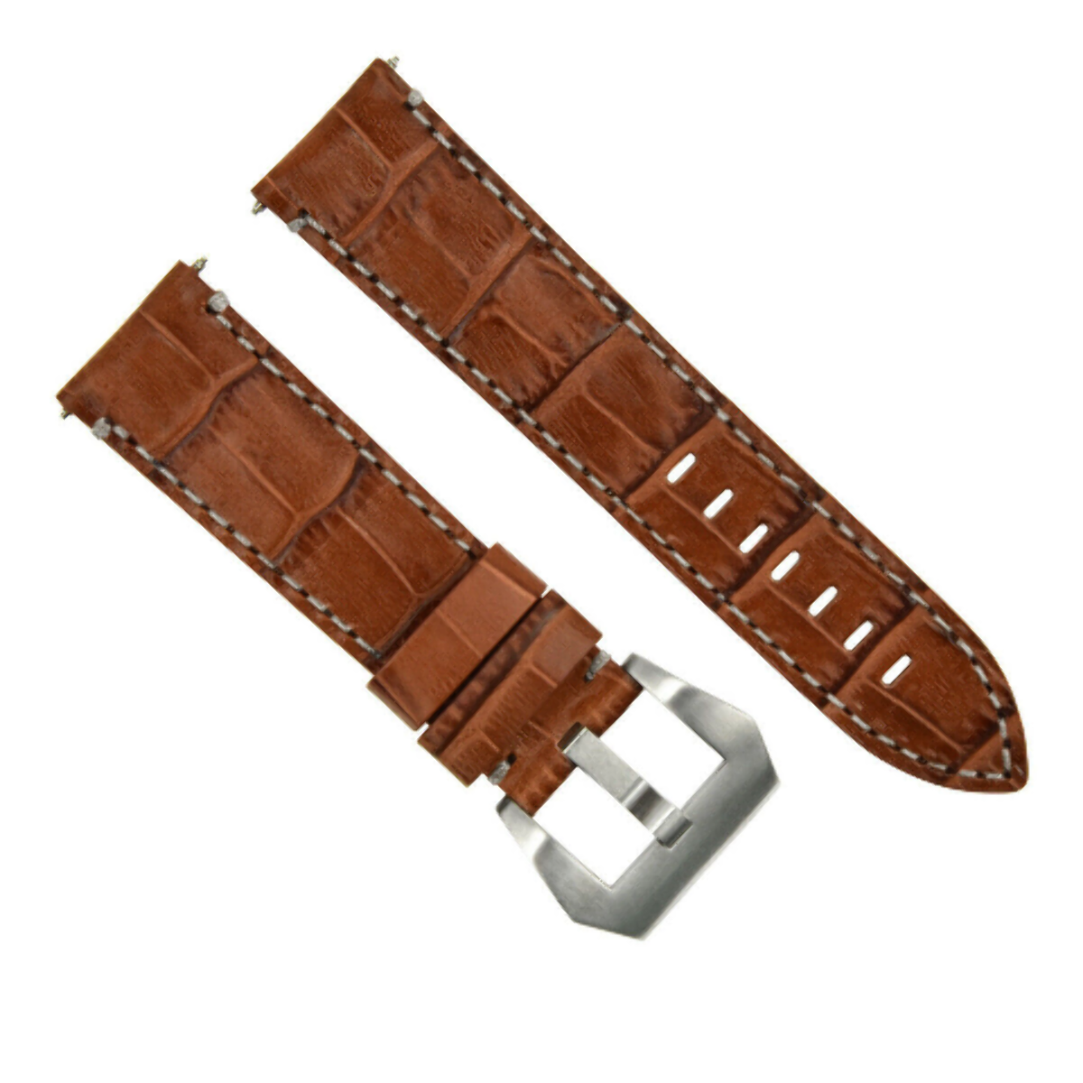 22MM PAM LEATHER WATCH BAND STRAP FOR BREITLING NAVITIMER, COLT, CHRONOMAT BROWN