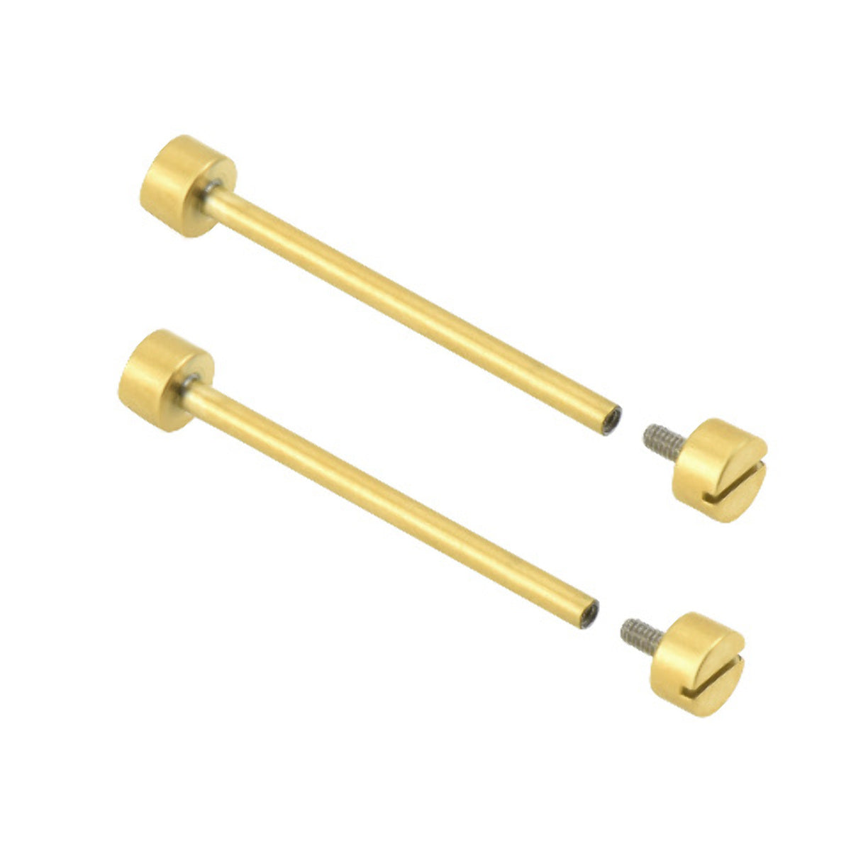 2-20MM REPLACEMENT TUBE & SCREW PIN FOR CARTIER WATCH STRAP BAND LUG YELLOW GOLD