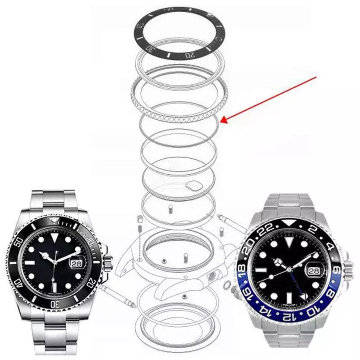 WATCH BEZEL CLICK SPRING FOR ROLEX GMT MASTER II 116710 116710LN 116713,126710