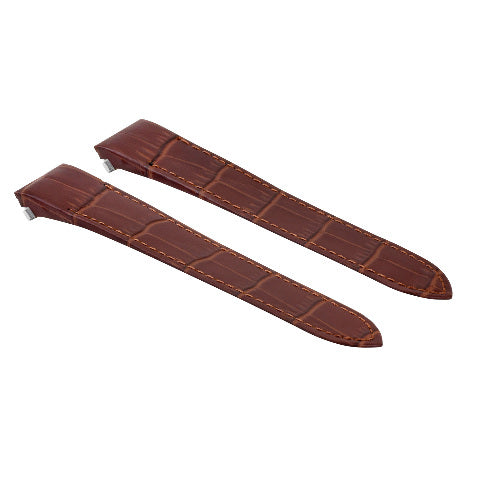 19MM LEATHER WATCH STRAP BAND FOR CARTIER ROADSTER 2510 2524 3312 RELEASE BROWN