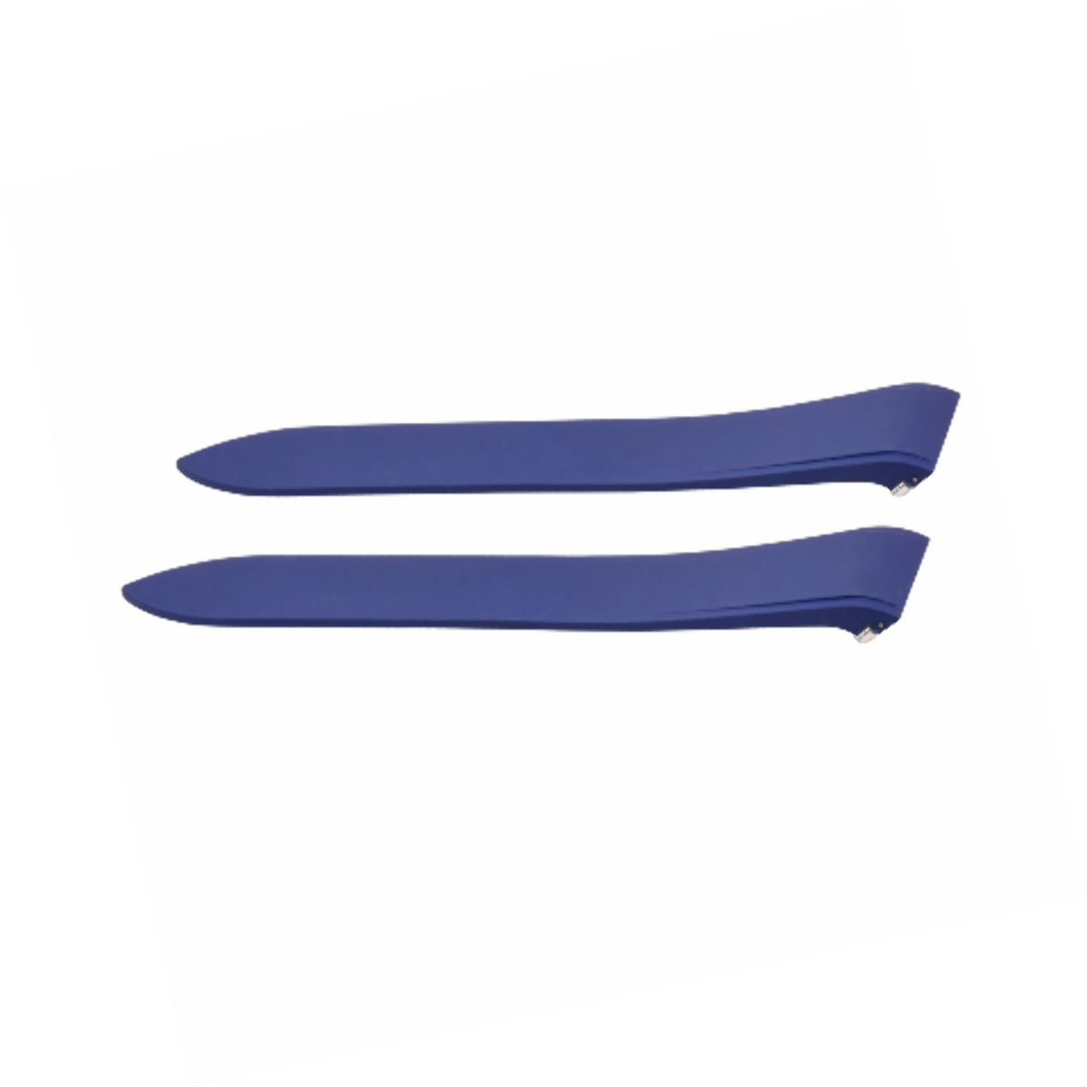 21MM SILICON RUBBER WATCH BAND STRAP FOR CARTIER SANTOS WSSA0018 QUICK RELEASE, Blue, front view