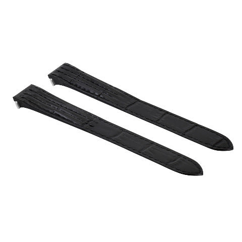 15MM LEATHER WATCH STRAP BAND FOR LADY CARTIER ROADSTER 2675 2723 QUICK RE BLACK