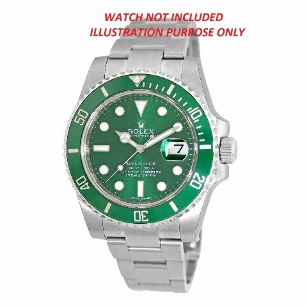 PEARL FLAT PIP FOR BEZEL INSERT ROLEX SUBMARINER 116610 116619 SWISS GREEN GOLD