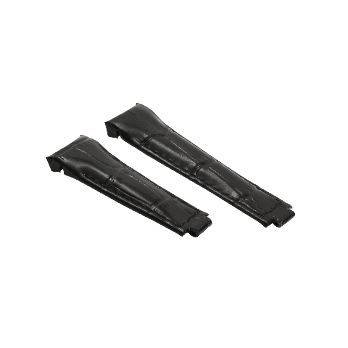 20MM CURVED LEATHER STRAP BAND FOR ROLEX DAYTONA 16518 16519 116518 116519 BLACK