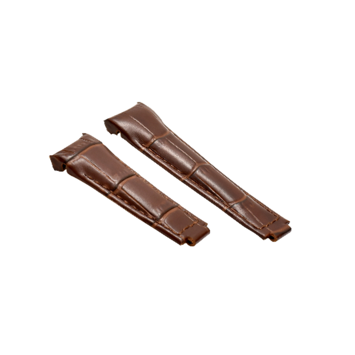 20MM CURVED LEATHER STRAP BAND FOR ROLEX DAYTONA 16518 16519 116518 116519 BROWN