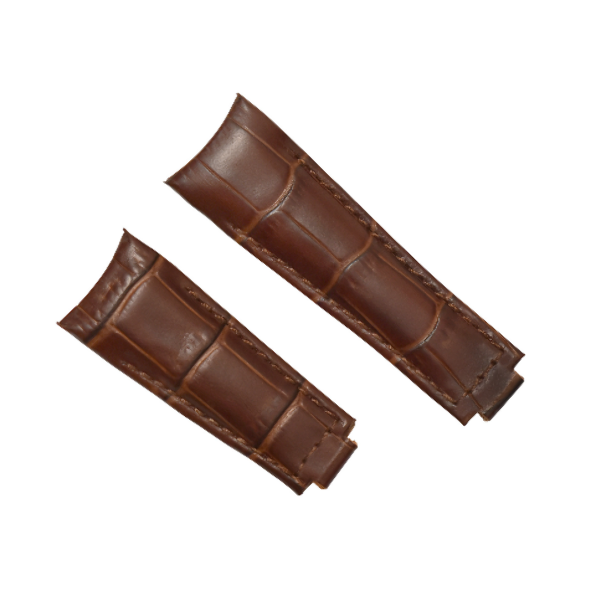 20MM CURVED LEATHER STRAP BAND FOR ROLEX DAYTONA 16518 16519 116518 116519 BROWN