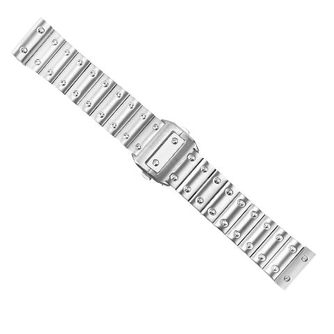 23MM WATCH BAND FOR 38MM CARTIER SANTOS 100 XL WSSA0018 BRACELET STAINLESS STEEL