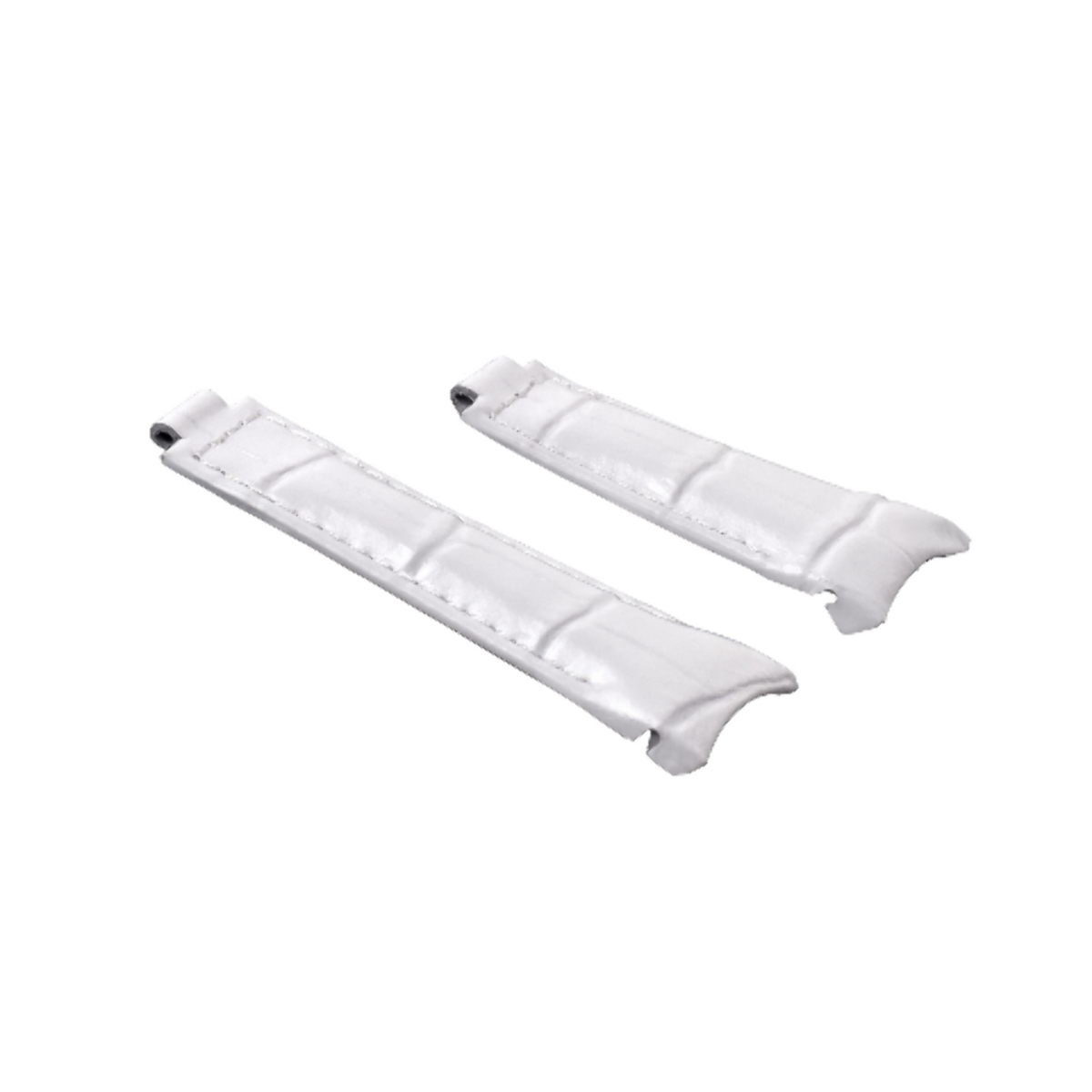 20MM CURVED LEATHER STRAP BAND FOR ROLEX DAYTONA 16518 16519 116518 116519 WHITE