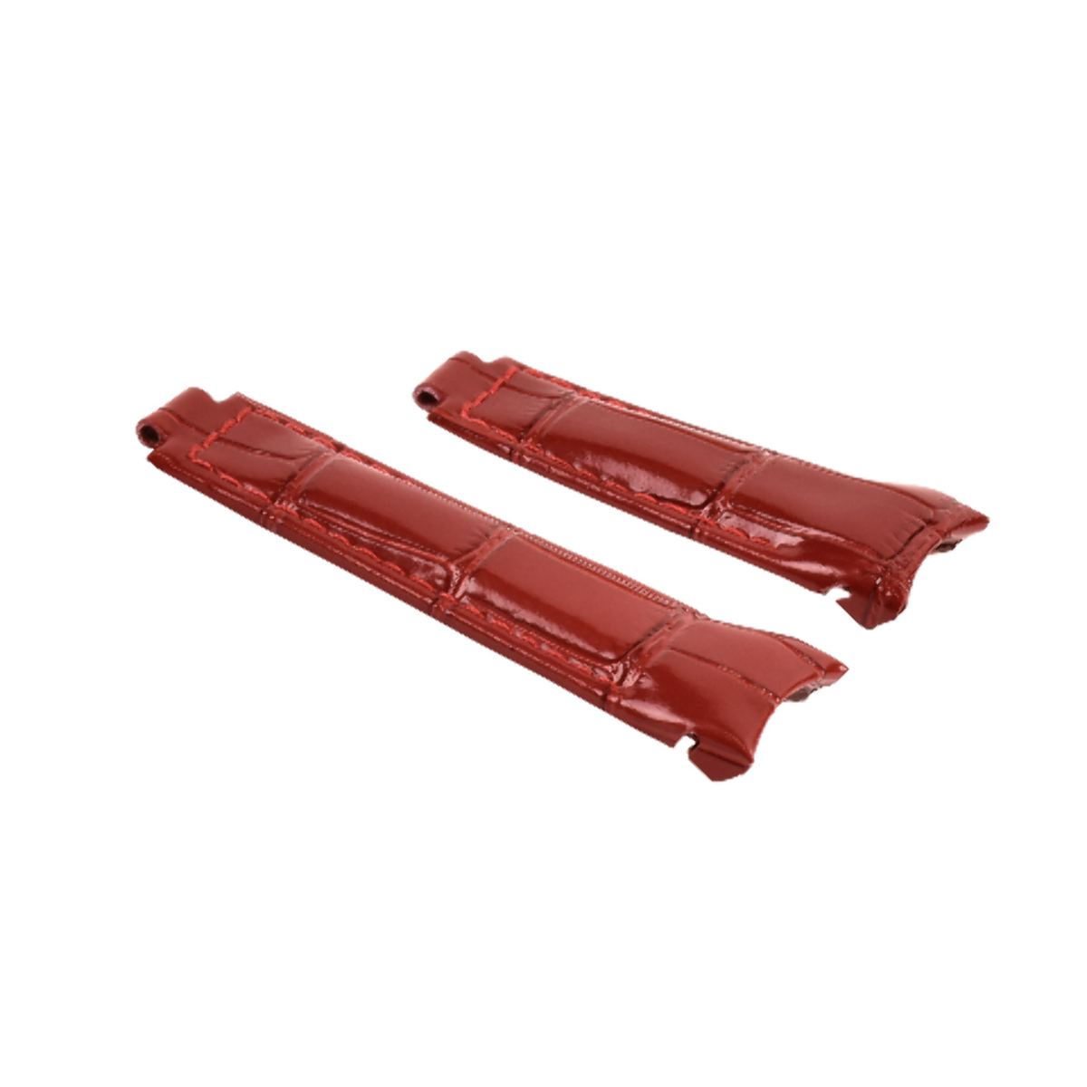 20MM CURVED LEATHER STRAP BAND FOR ROLEX DAYTONA 16518 16519 116518 116519 RED