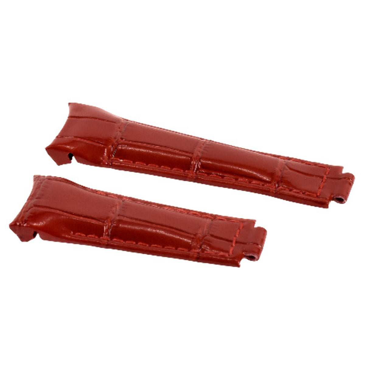 20MM CURVED LEATHER STRAP BAND FOR ROLEX DAYTONA 16518 16519 116518 116519 RED