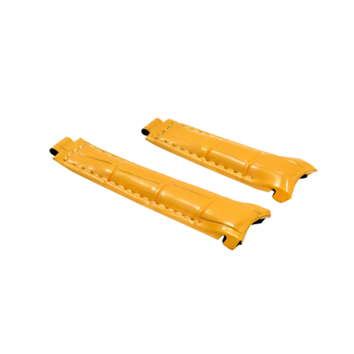 20MM CURVED END LEATHER STRAP BAND FOR ROLEX DAYTONA 16518 16520 116519 YELLOW