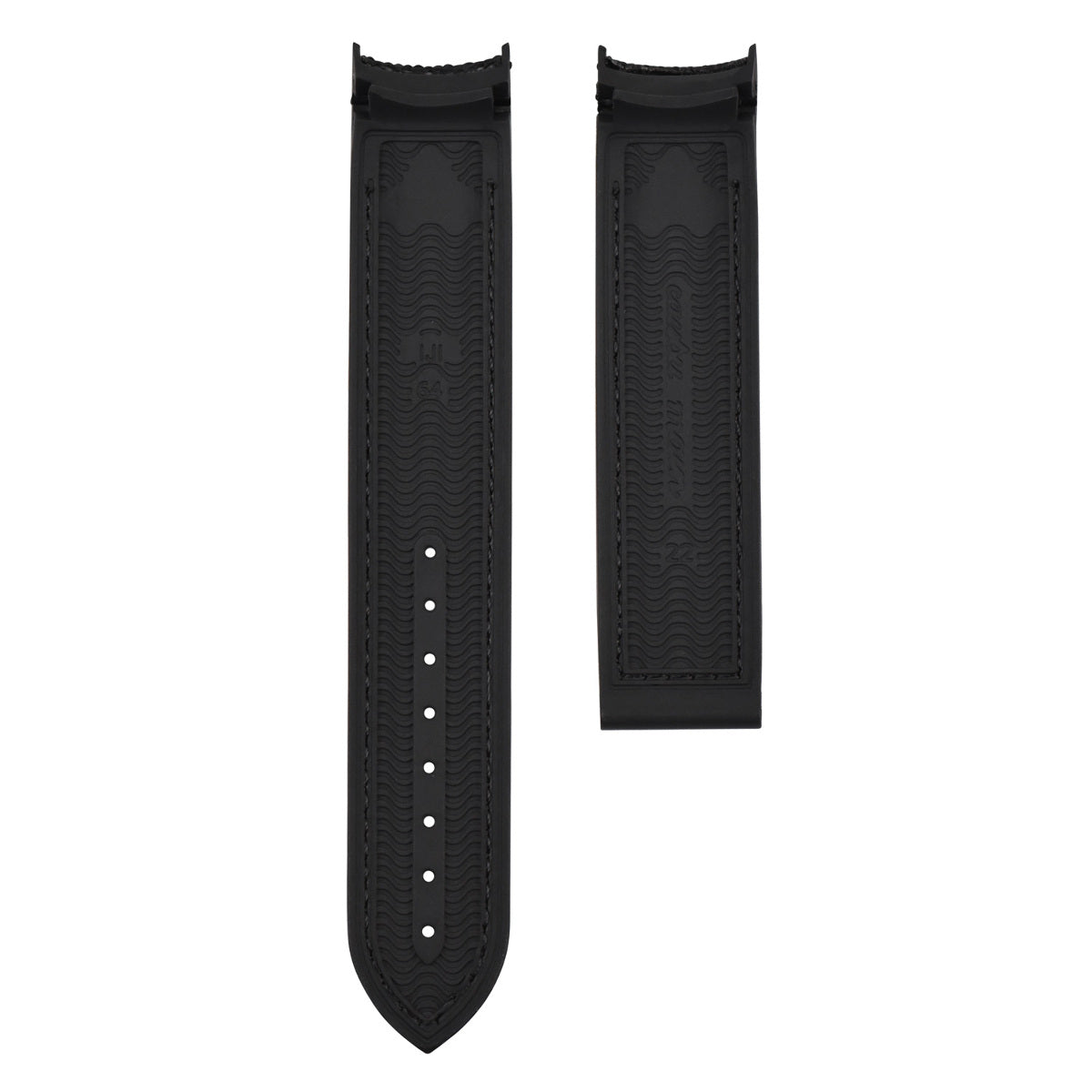 NYLON RUBBER WATCH BAND STRAP FOR OMEGA SEAMASTER 300 PLANET OCEAN 600M BLACK