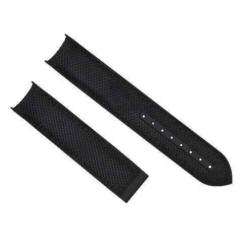 NYLON RUBBER WATCH BAND STRAP FOR OMEGA SEAMASTER 300 PLANET OCEAN 600M BLACK