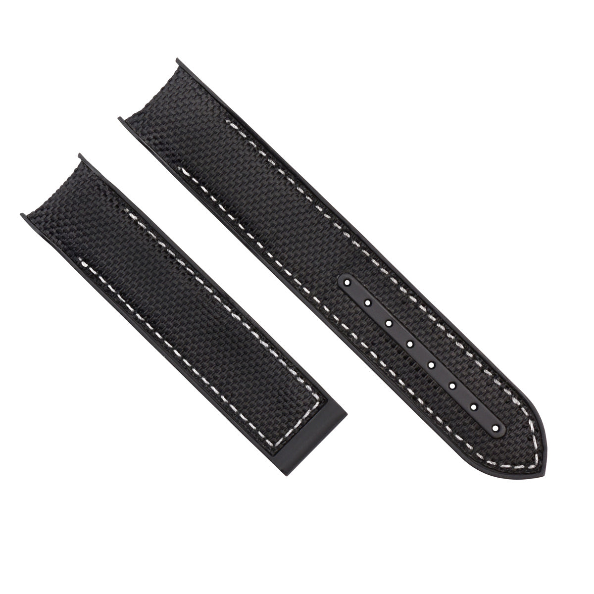 20MM NYLON RUBBER WATCH BAND STRAP FOR OMEGA SEAMASTER PLANET BLACK WS