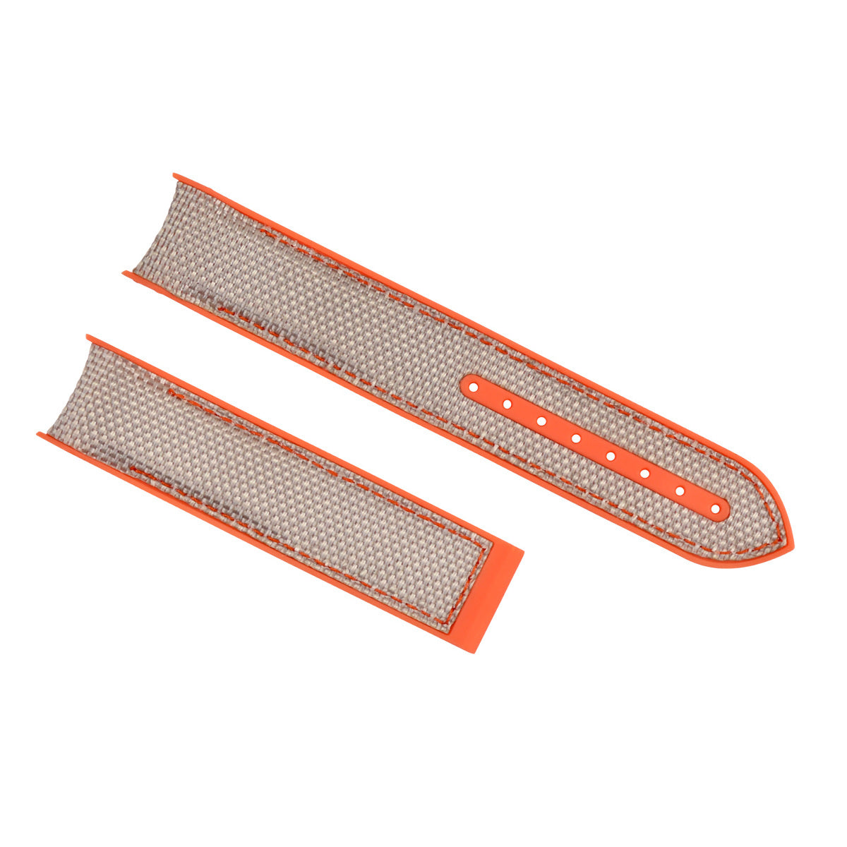 20MM NYLON RUBBER WATCH BAND STRAP FOR OMEGA SEAMASTER 300 PLANET BEIGE OS