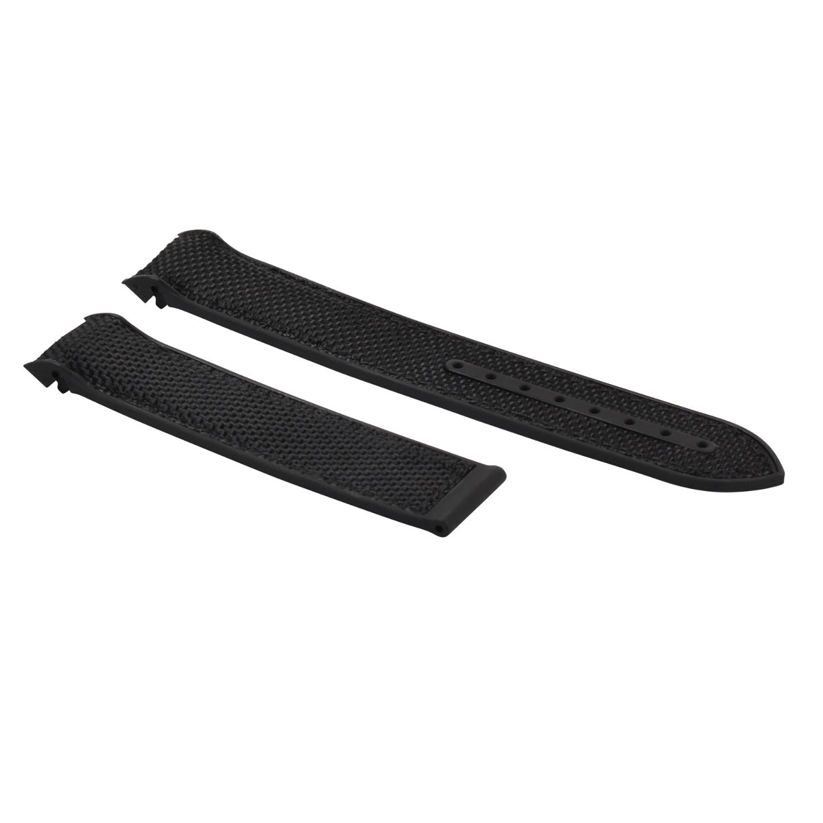22MM NYLON RUBBER WATCH BAND STRAP FOR OMEGA SEAMASTER 300 PLANET BLACK