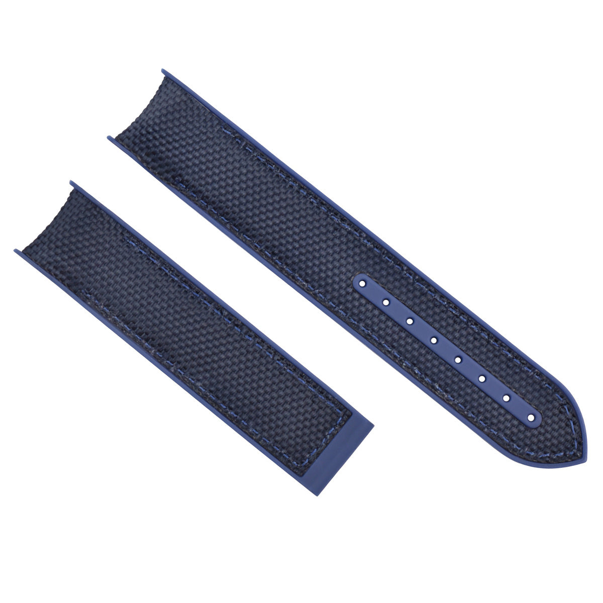 22MM NYLON RUBBER WATCH BAND STRAP FOR OMEGA SEAMASTER 300 PLANET BLUE