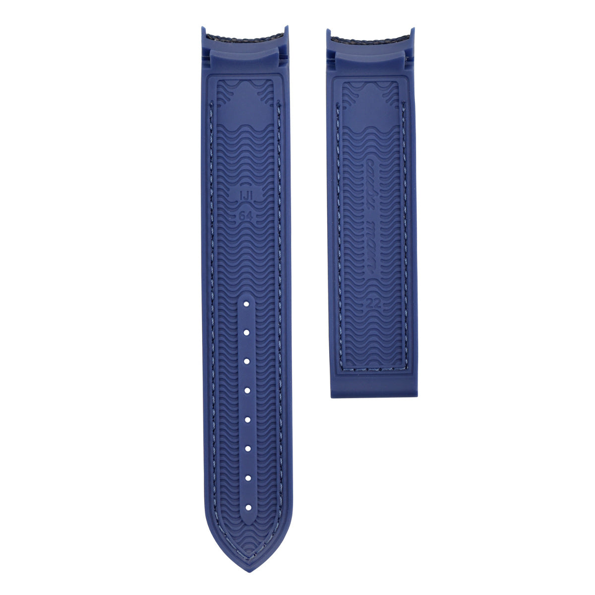 22MM NYLON RUBBER WATCH BAND STRAP FOR OMEGA SEAMASTER 300 PLANET BLUE