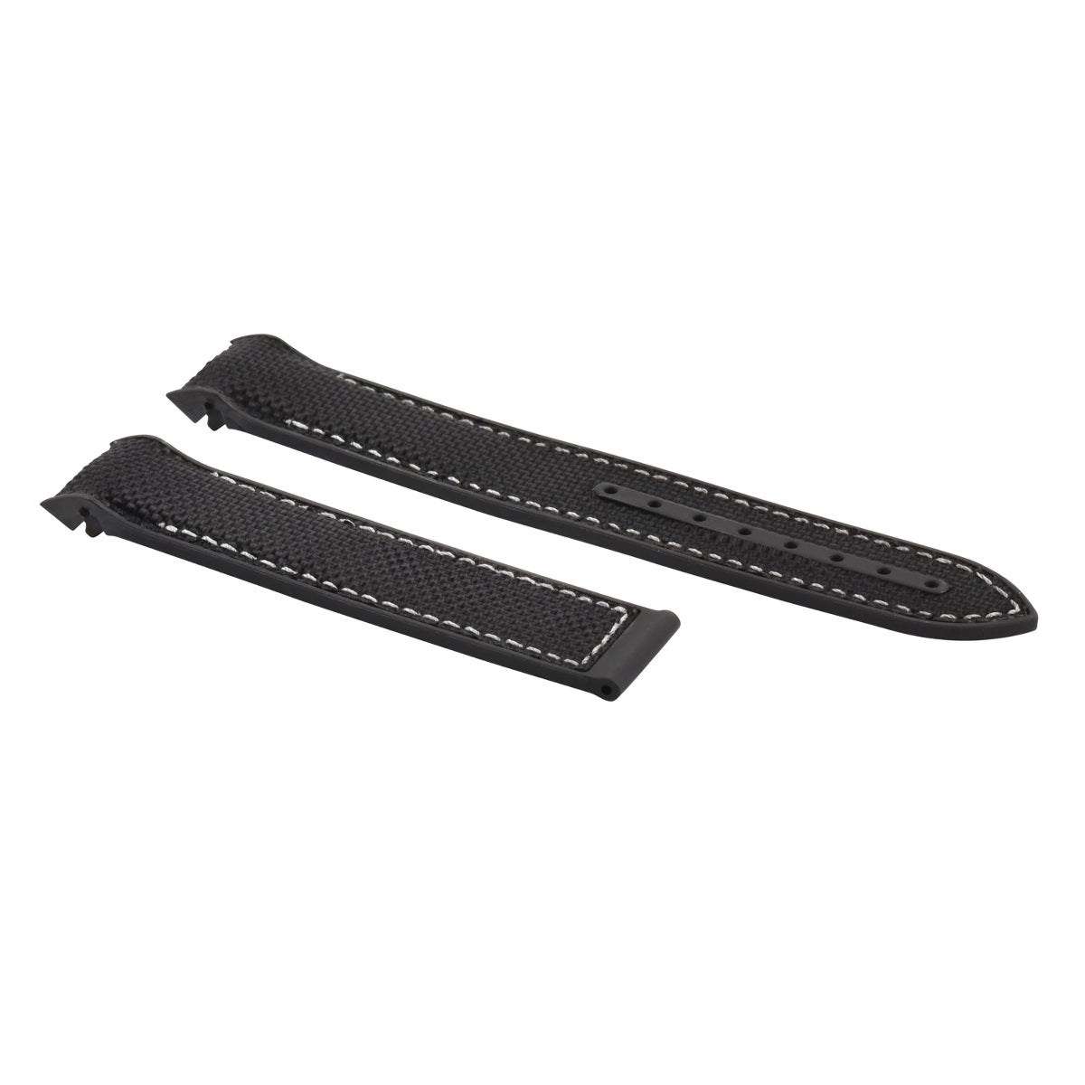 22MM NYLON RUBBER WATCH BAND STRAP FOR OMEGA SEAMASTER 300 PLANET BLACK