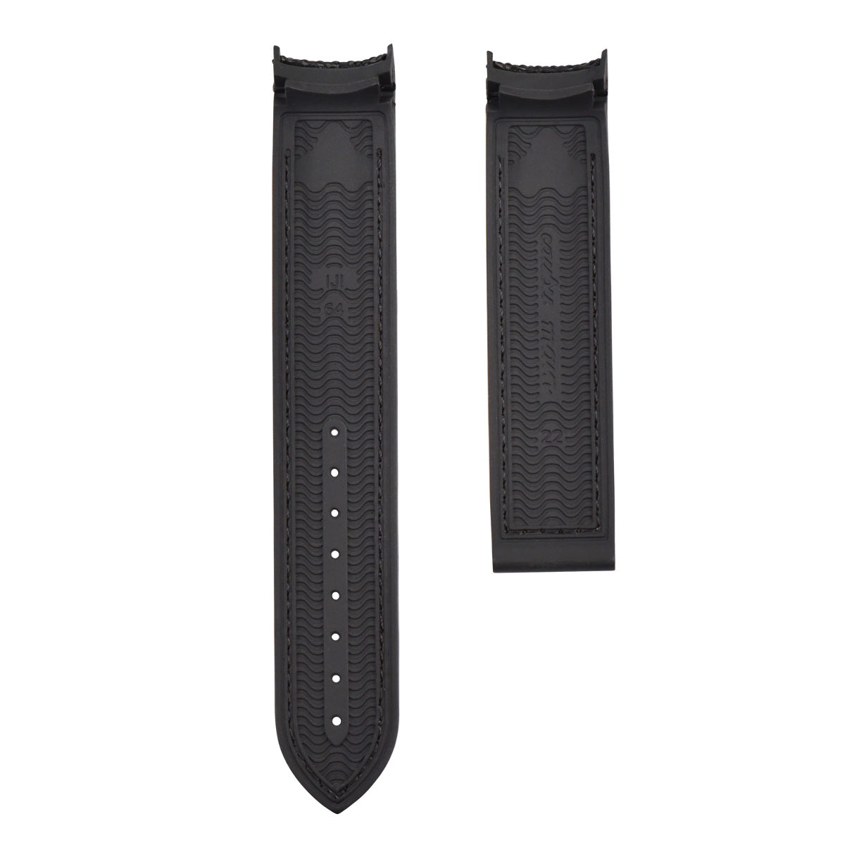 22MM NYLON RUBBER WATCH BAND STRAP FOR OMEGA SEAMASTER 300 PLANET BLACK