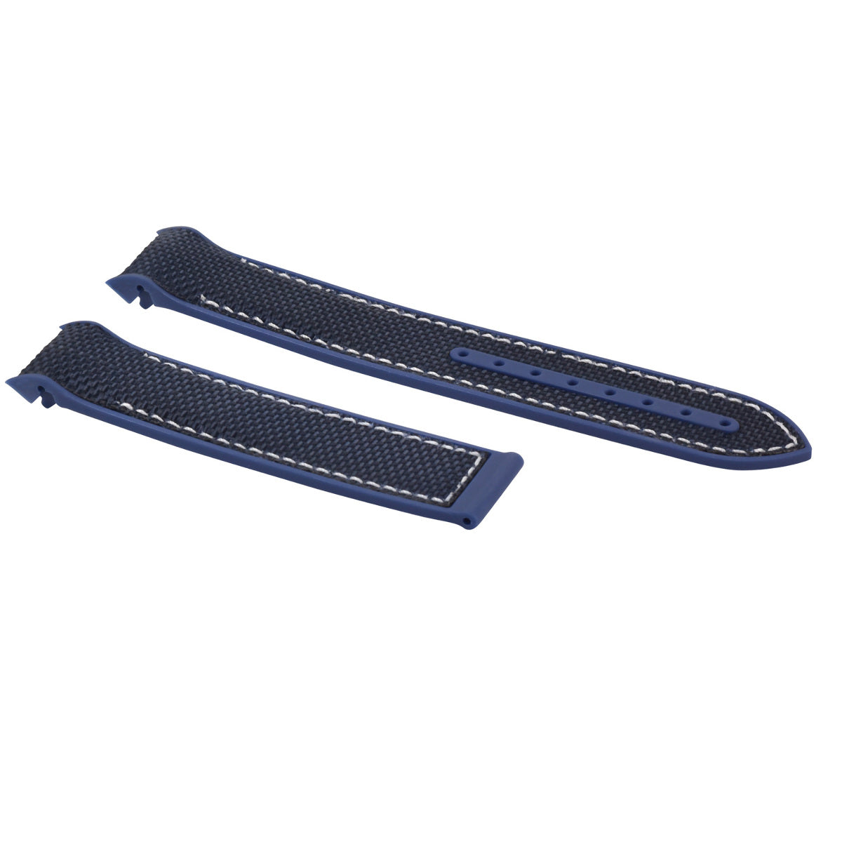 22MM NYLON RUBBER WATCH BAND STRAP FOR OMEGA SEAMASTER 300 PLANET BLUE W
