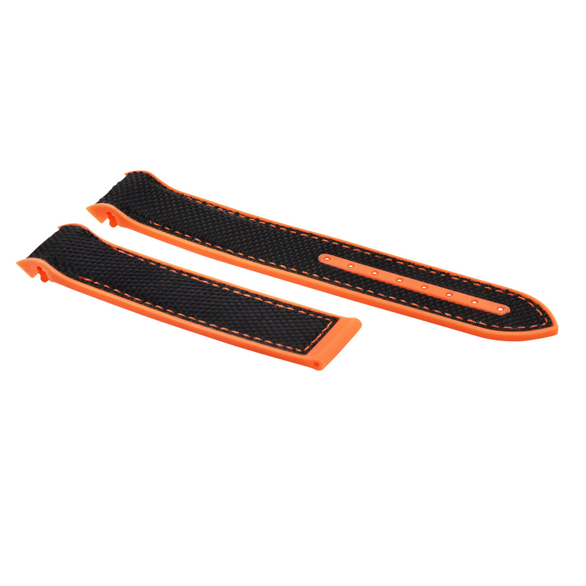 22MM NYLON RUBBER WATCH BAND STRAP FOR OMEGA SEAMASTER 300 PLANET BLACK