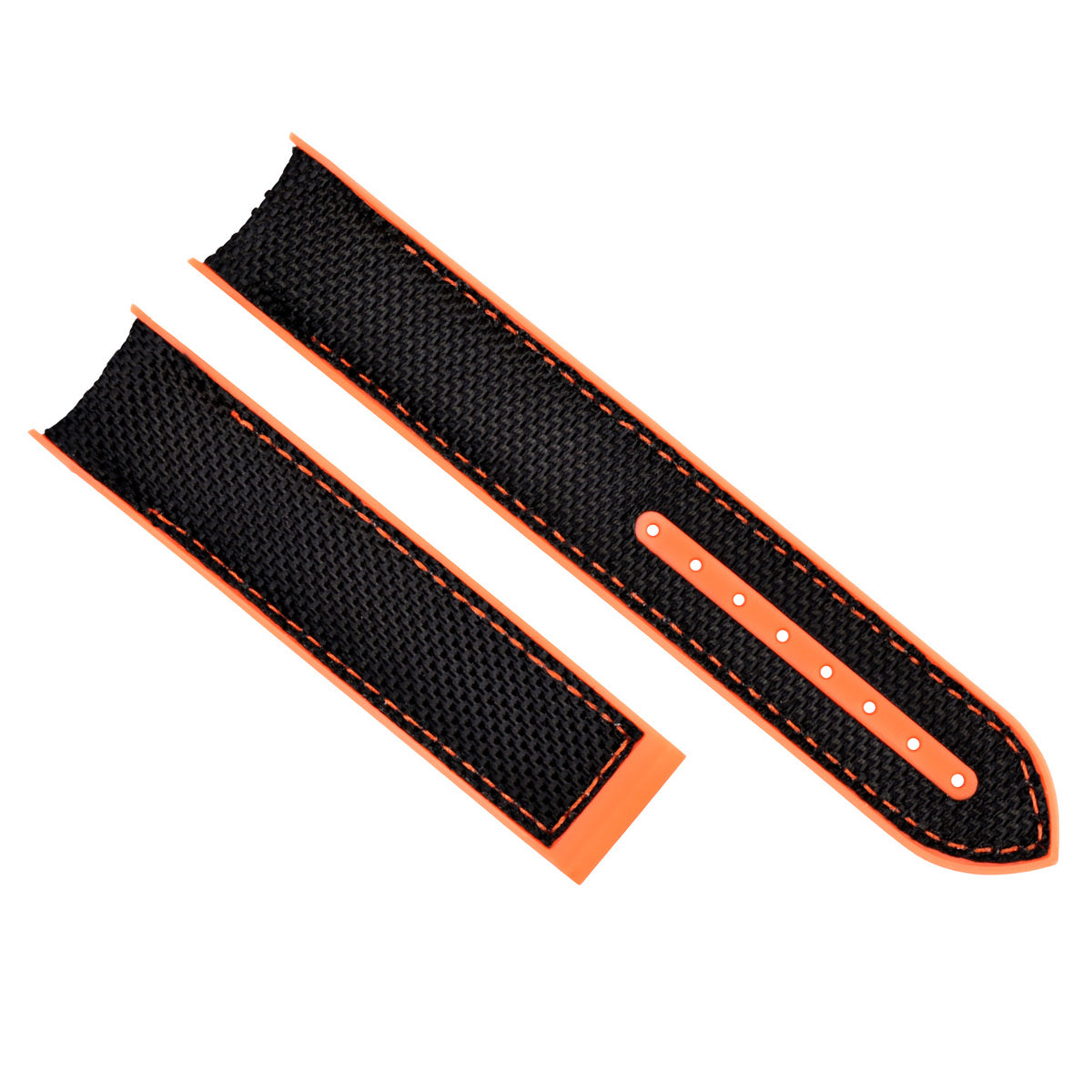 22MM NYLON RUBBER WATCH BAND STRAP FOR OMEGA SEAMASTER 300 PLANET BLACK