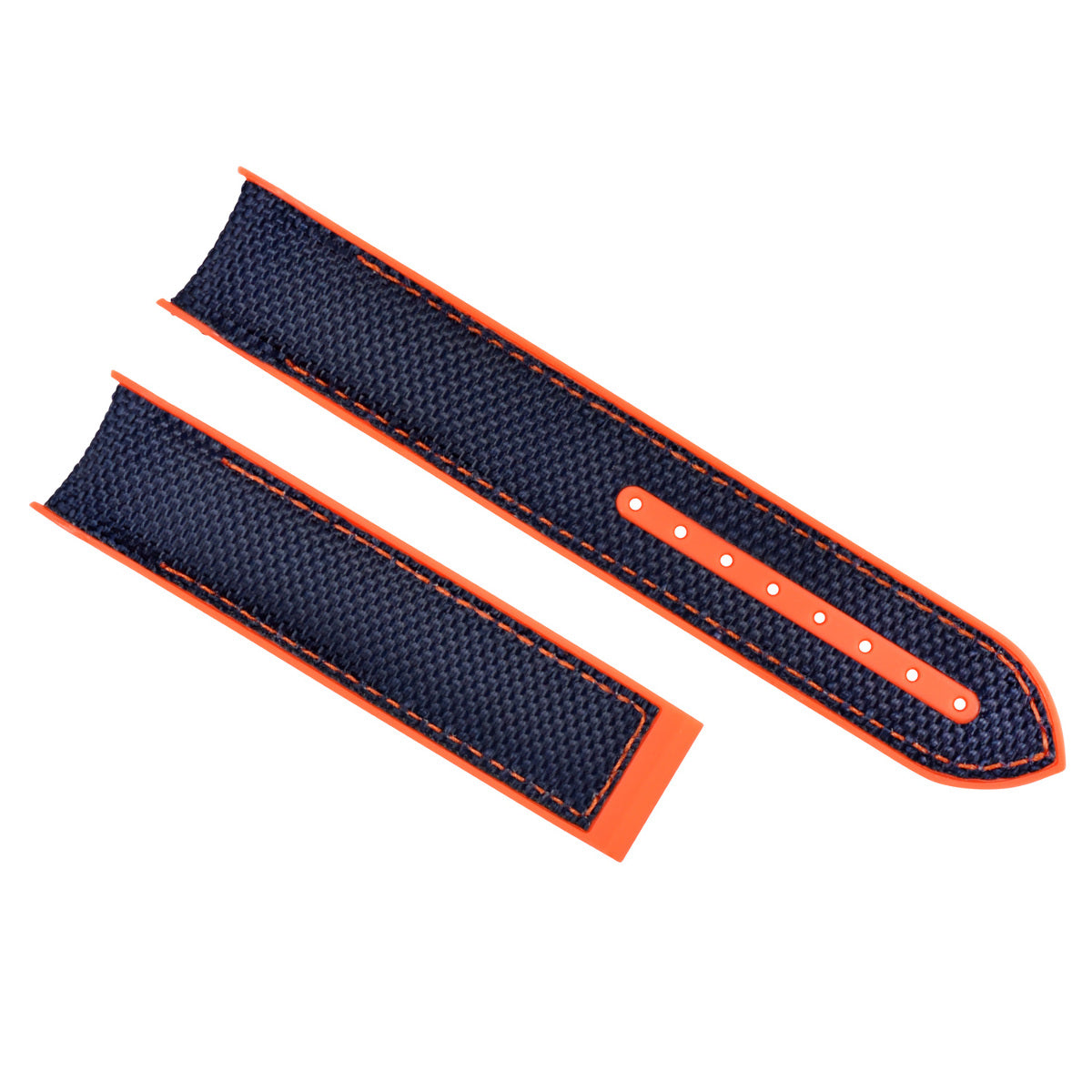 22MM NYLON RUBBER WATCH BAND STRAP FOR OMEGA SEAMASTER 300 PLANET BLUE