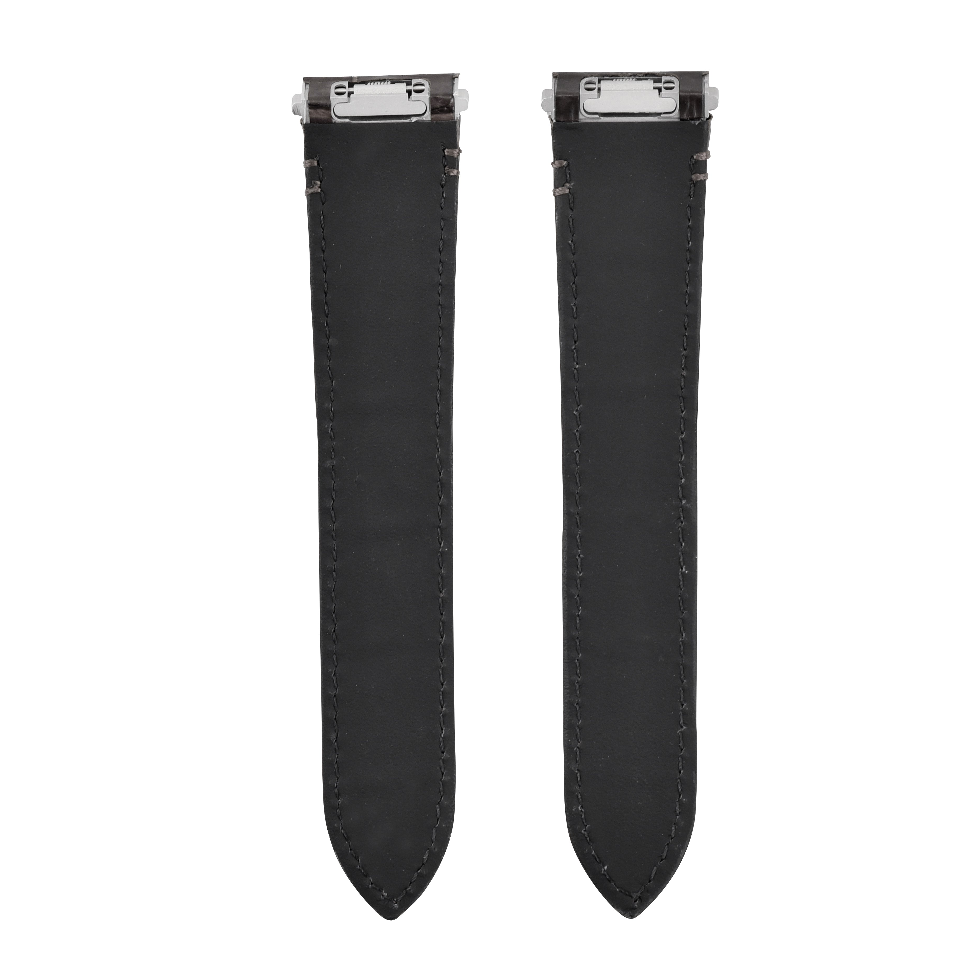 21MM LEATHER WATCH STRAP BAND FOR CARTIER SANTOS WSSA0018 4072 QUICK RELEASE BLK