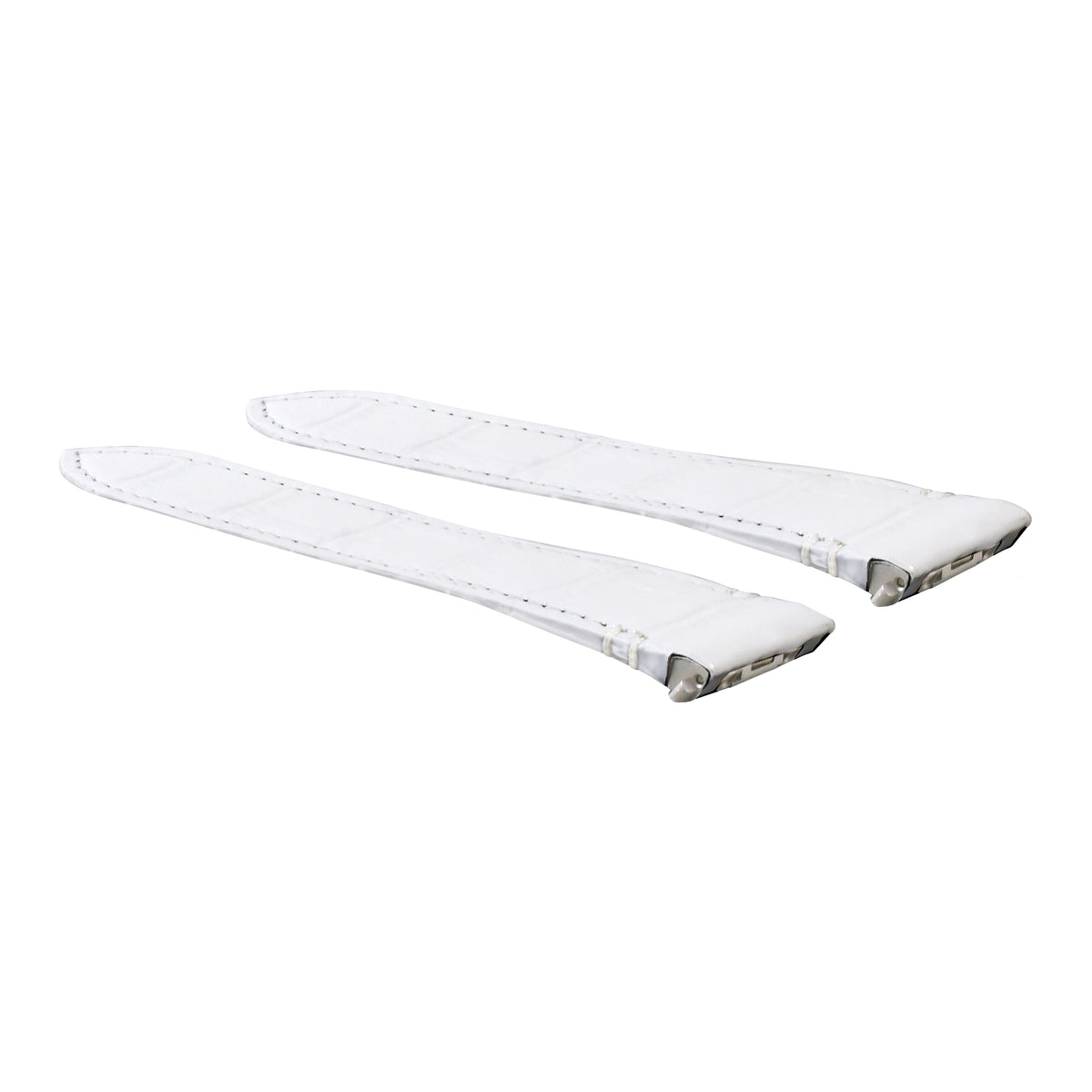 21MM LEATHER WATCH BAND STRAP FOR CARTIER SANTOS WSSA0018 QUICK RELEASE, White, view 2