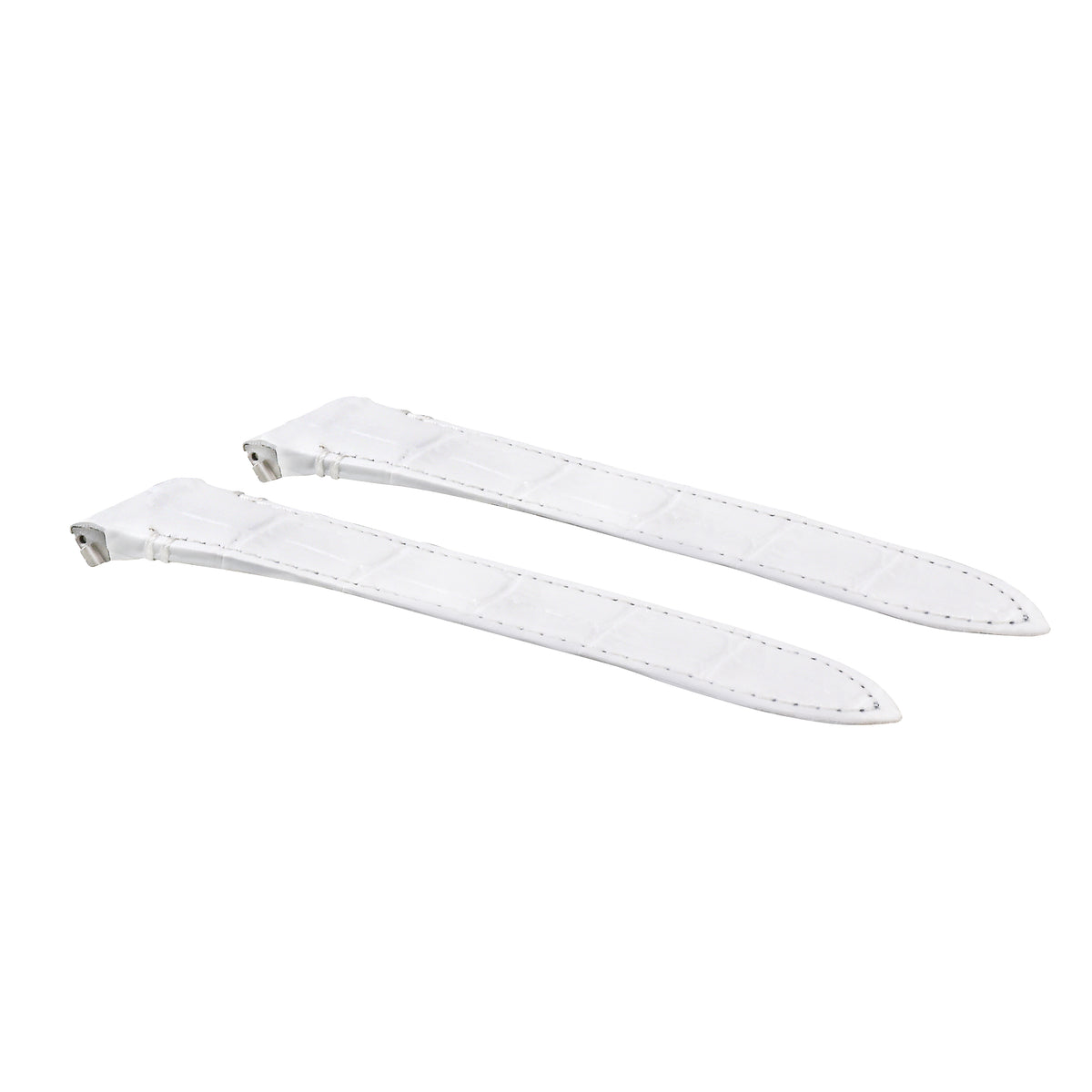 21MM LEATHER WATCH BAND STRAP FOR CARTIER SANTOS WSSA0018 QUICK RELEASE, White, view 3