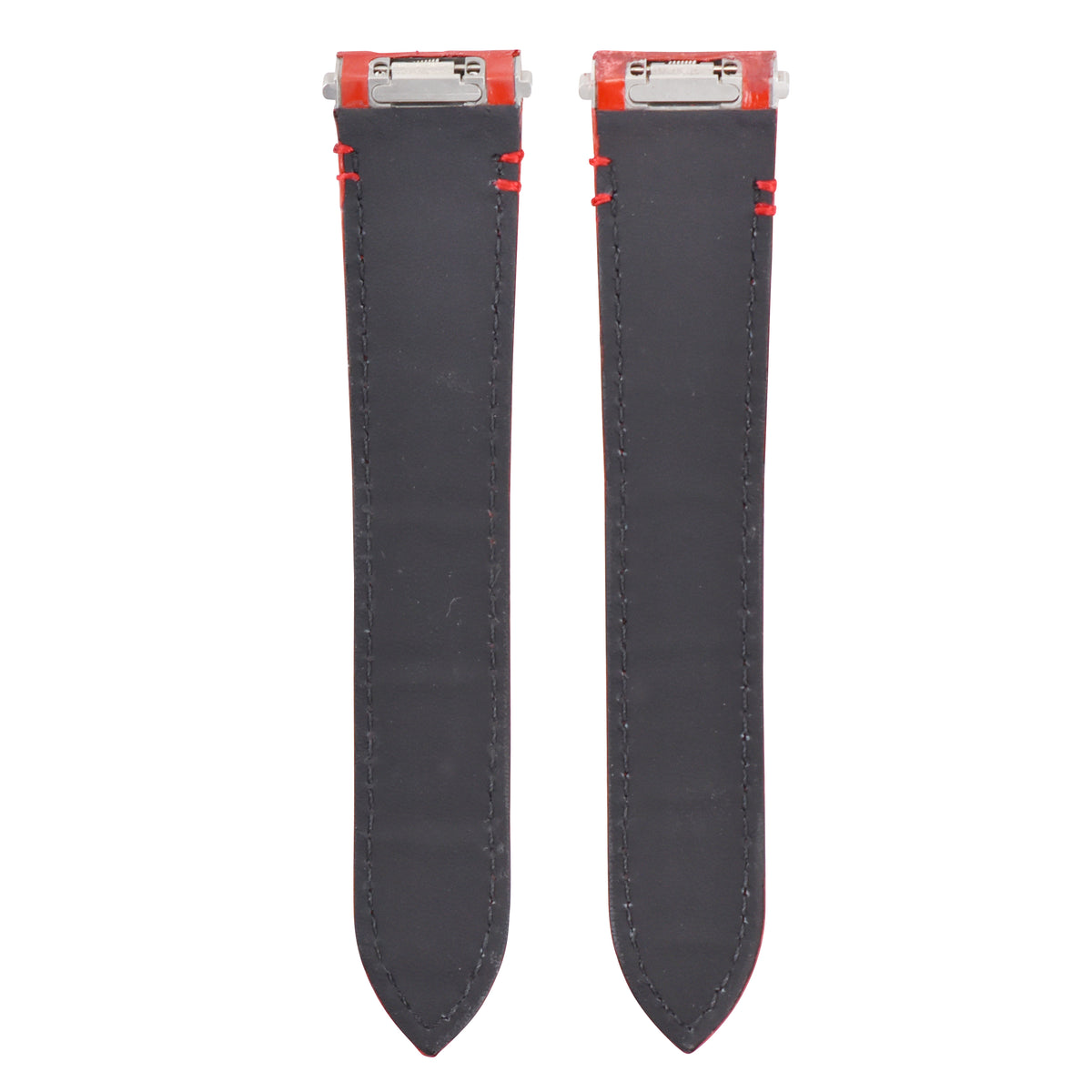21MM LEATHER WATCH BAND STRAP FOR CARTIER SANTOS WSSA0018 QUICK RELEASE, Red, view 4