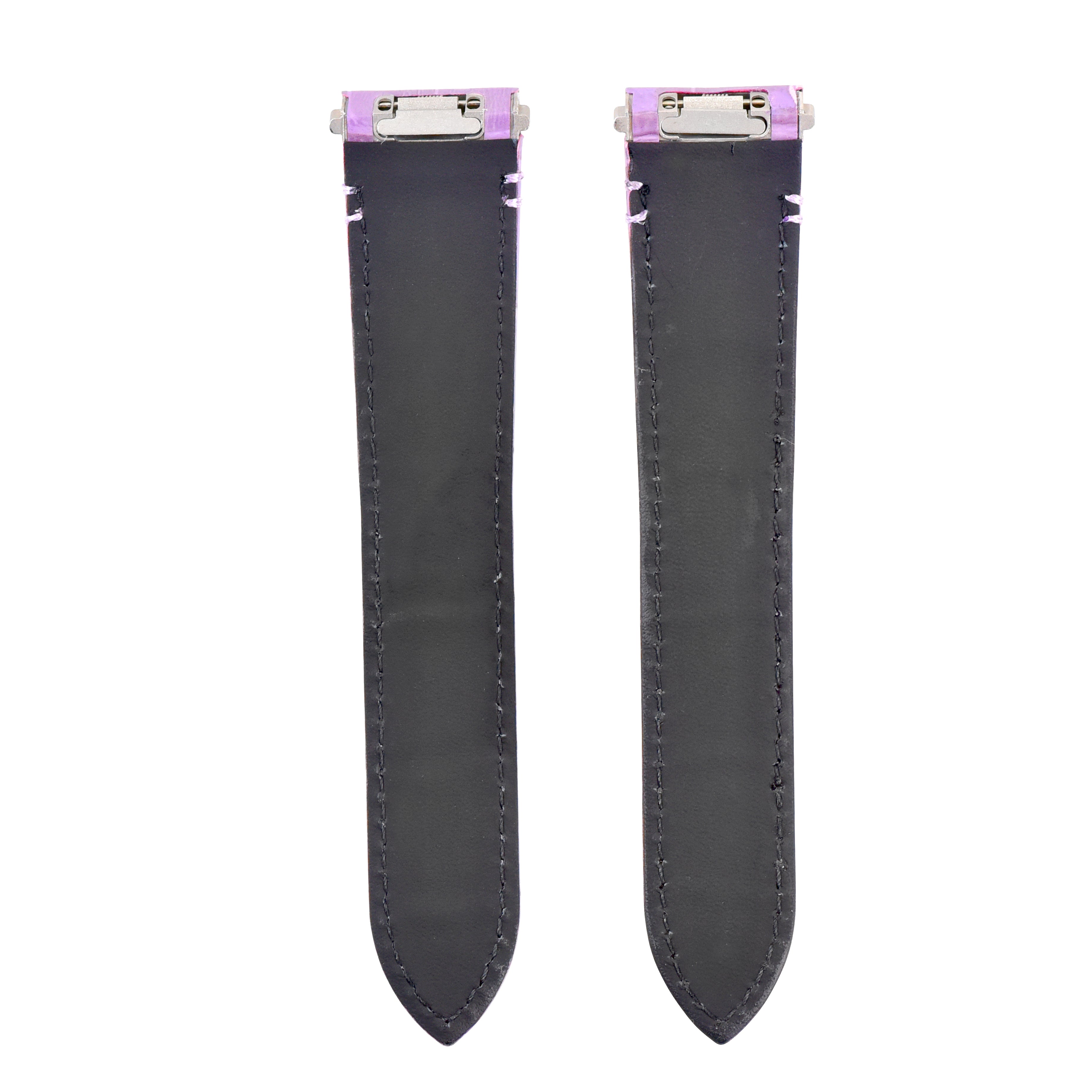21MM LEATHER WATCH STRAP BAND FOR CARTIER SANTOS WSSA0018 QUICK RELEASE PURPLE