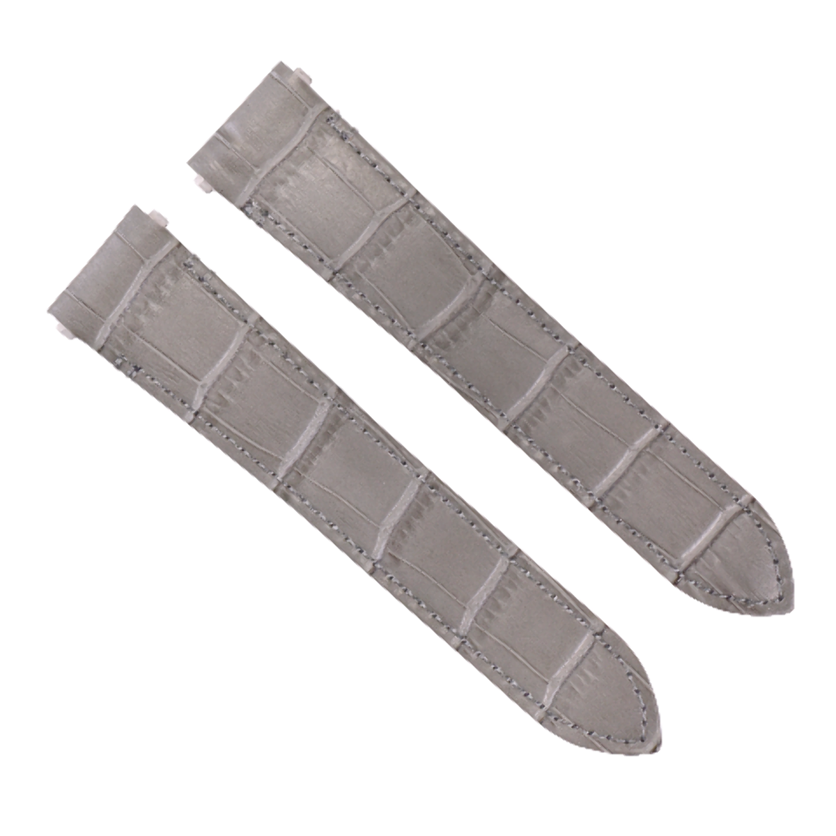 21MM LEATHER WATCH STRAP BAND FOR CARTIER SANTOS WSSA0018 QUICK RELEASE GRAY