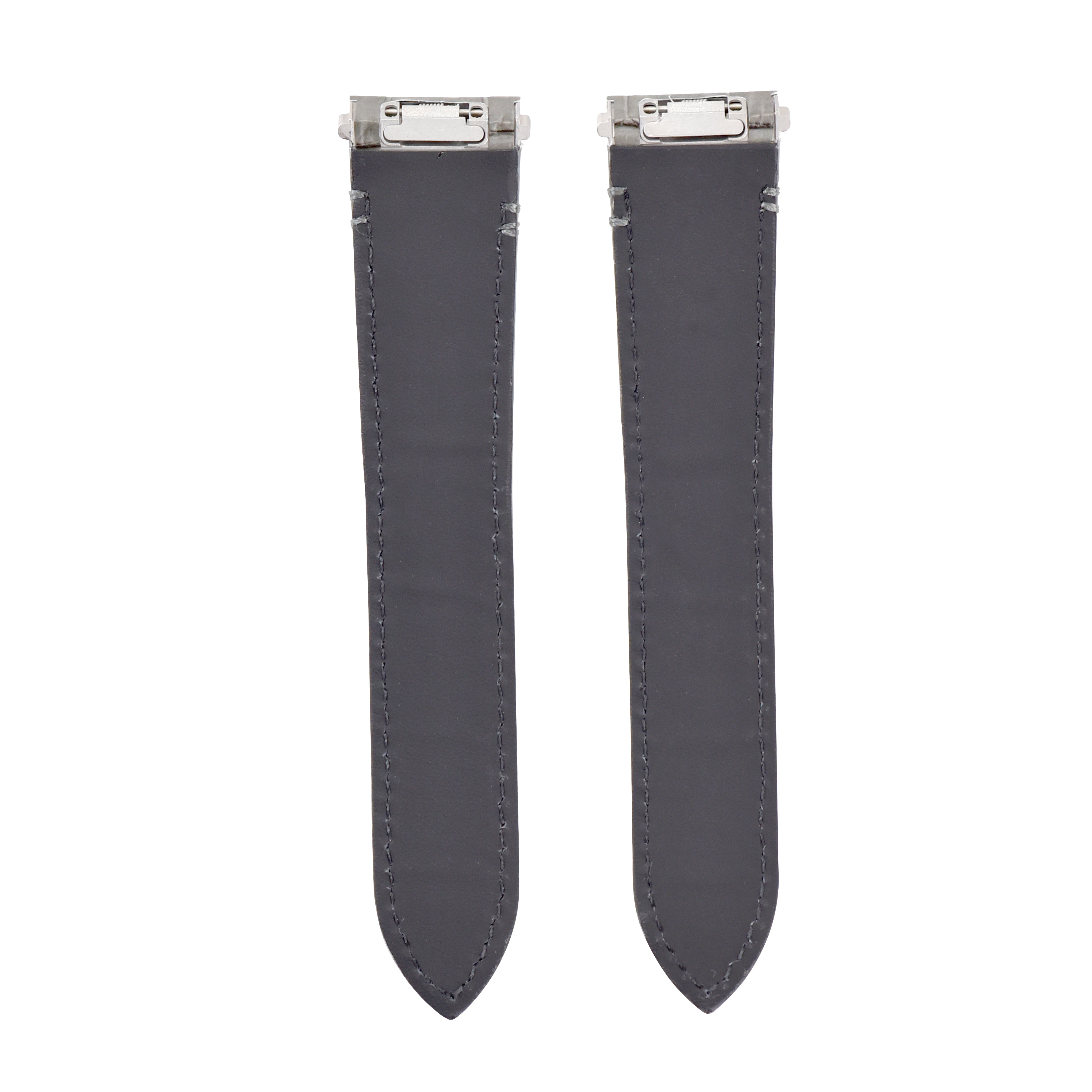 21MM LEATHER WATCH STRAP BAND FOR CARTIER SANTOS WSSA0018 QUICK RELEASE GRAY