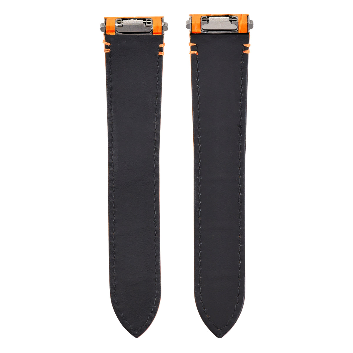 21MM LEATHER WATCH BAND STRAP FOR CARTIER SANTOS WSSA0018 QUICK RELEASE, Orange, view 4