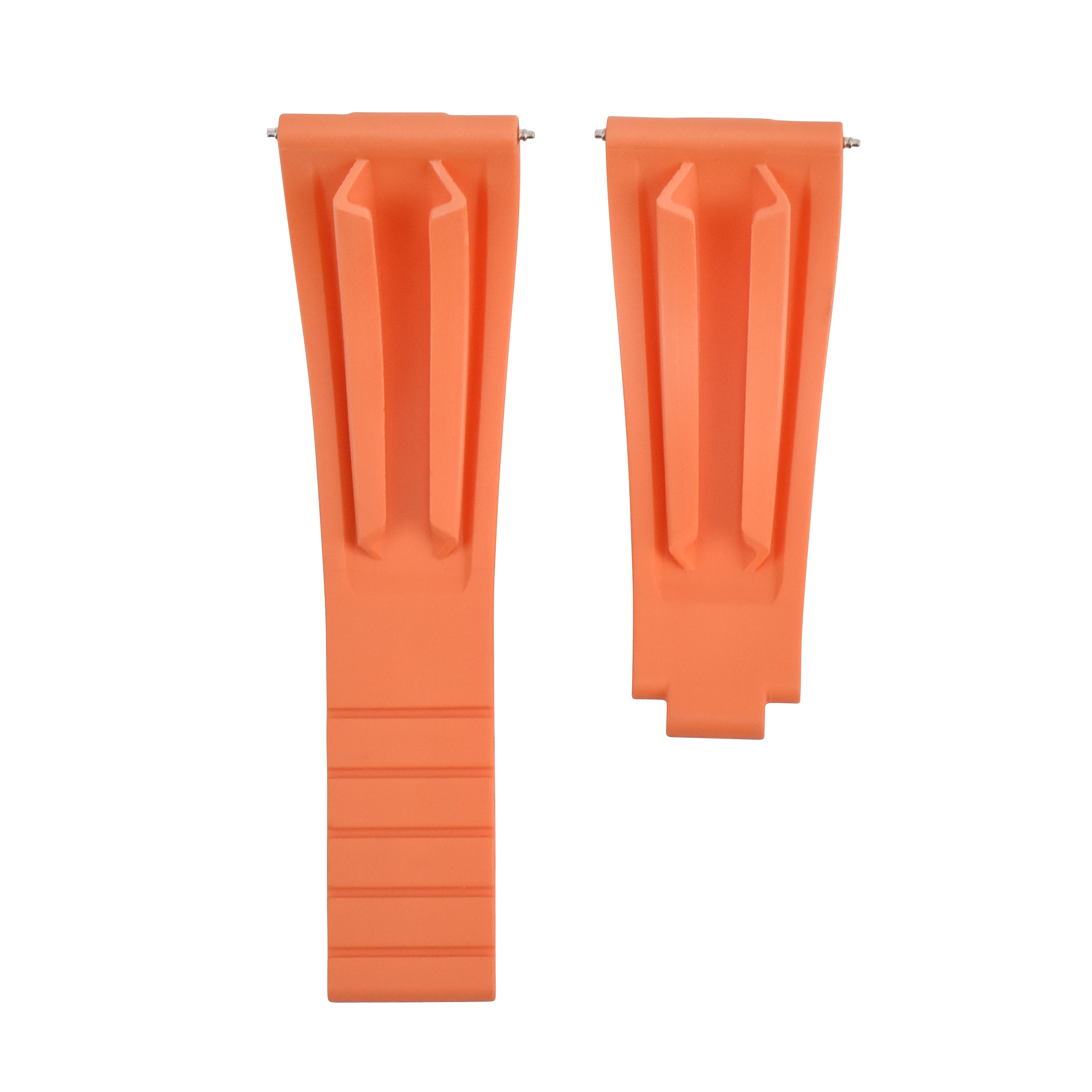22MM SILICONE RUBBER BAND STRAP FOR ROLEX SKYDWELLER, DEEP SEA,DWELLER 43 ORANGE